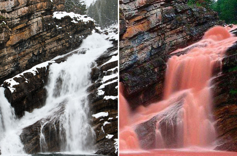 Travel Pocket Guide - Why this famous waterfall turns pink during ...