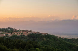 Sighnaghi – The City of Love and Tourism views of the caucasus mountains