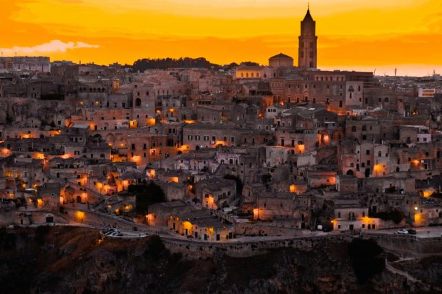 Sassi Di Matera at Night