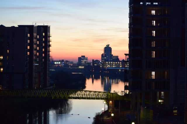 Manchester at night