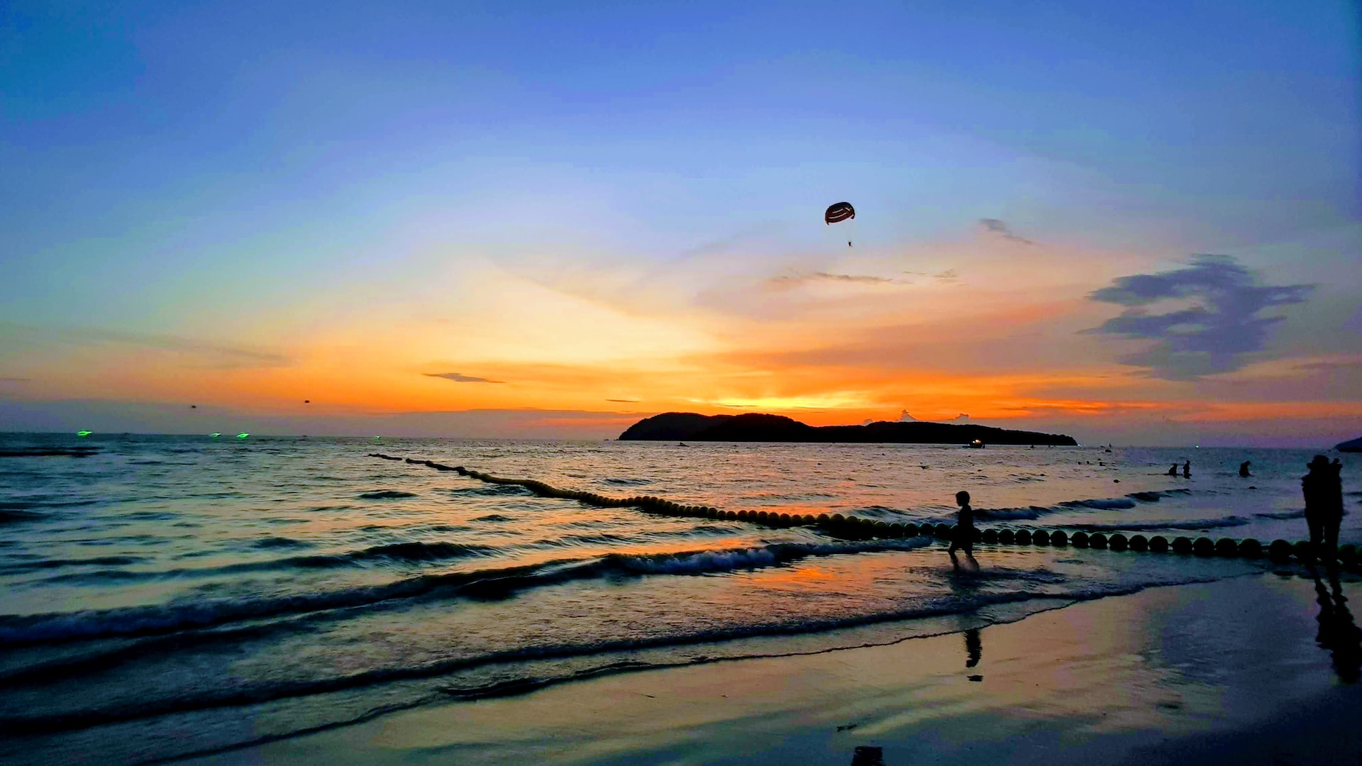 Sunset at Langkawi, Malaysia beach