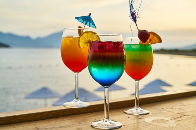 cocktails on beach